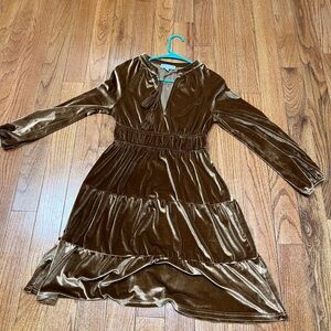 Elegant Brown Midi Dress